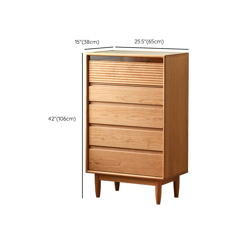 Mid-Century Modern Rectangle Accent Chest Solid Wood Natural Accent Chest Clearhalo 'Cabinets & Chests' 'cabinets_chests' 'furn' 'furn_cabinets_chests' 'Furniture' 'Living Room Furniture' 7270651