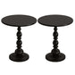 16" Wide Glam Corner Table Round Pedestal Metal Accent Side Table Black 2 Clearhalo 'Coffee & Accent Tables' 'End & Side Tables' 'end_side_tables' 'furn' 'furn_end_side_tables' 'Furniture' 'Living Room Furniture' 7270654