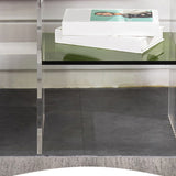 12" Wide Glam Corner Table Acrylic Storage Accent Side Table Clearhalo 'Coffee & Accent Tables' 'End & Side Tables' 'end_side_tables' 'furn' 'furn_end_side_tables' 'Furniture' 'Living Room Furniture' 7270707