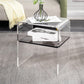 12" Wide Glam Corner Table Acrylic Storage Accent Side Table Clearhalo 'Coffee & Accent Tables' 'End & Side Tables' 'end_side_tables' 'furn' 'furn_end_side_tables' 'Furniture' 'Living Room Furniture' 7270708
