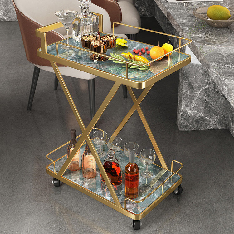 モダンオープンストレージキッチントロリー長方形のダイニングルーム準備テーブル