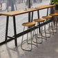 Tavolo da pranzo da bar moderno per interni Tavolo sgabello da bar in metallo e legno