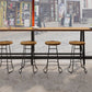 Tavolo da pranzo da bar moderno per interni Tavolo sgabello da bar in metallo e legno