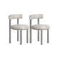 Contemporary Style Side Chair Metal Open Back Dining Room Chair for Home Off-White 2 Piece Set Clearhalo 'Dining Chairs' 'Dining Tables & Seating' 'dining_chair' 'furn' 'furn_dining_chair' 'Furniture' 'Kitchen & Dining Furniture' 7270948