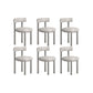Contemporary Style Side Chair Metal Open Back Dining Room Chair for Home Off-White 6 Piece Set Clearhalo 'Dining Chairs' 'Dining Tables & Seating' 'dining_chair' 'furn' 'furn_dining_chair' 'Furniture' 'Kitchen & Dining Furniture' 7270952
