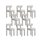 Contemporary Style Side Chair Metal Open Back Dining Room Chair for Home Off-White 8 Piece Set Clearhalo 'Dining Chairs' 'Dining Tables & Seating' 'dining_chair' 'furn' 'furn_dining_chair' 'Furniture' 'Kitchen & Dining Furniture' 7270954