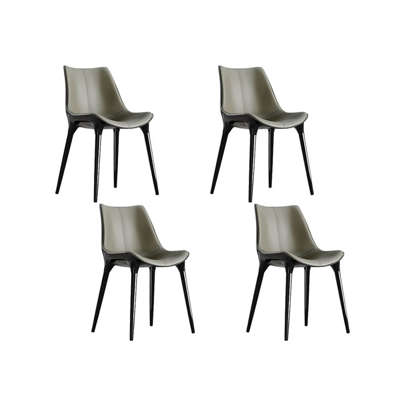 Contemporary Style Chair Metal Dining Room Chair for Dining Room Green 4 Piece Set Clearhalo 'Dining Chairs' 'Dining Tables & Seating' 'dining_chair' 'furn' 'furn_dining_chair' 'Furniture' 'Kitchen & Dining Furniture' 7270970