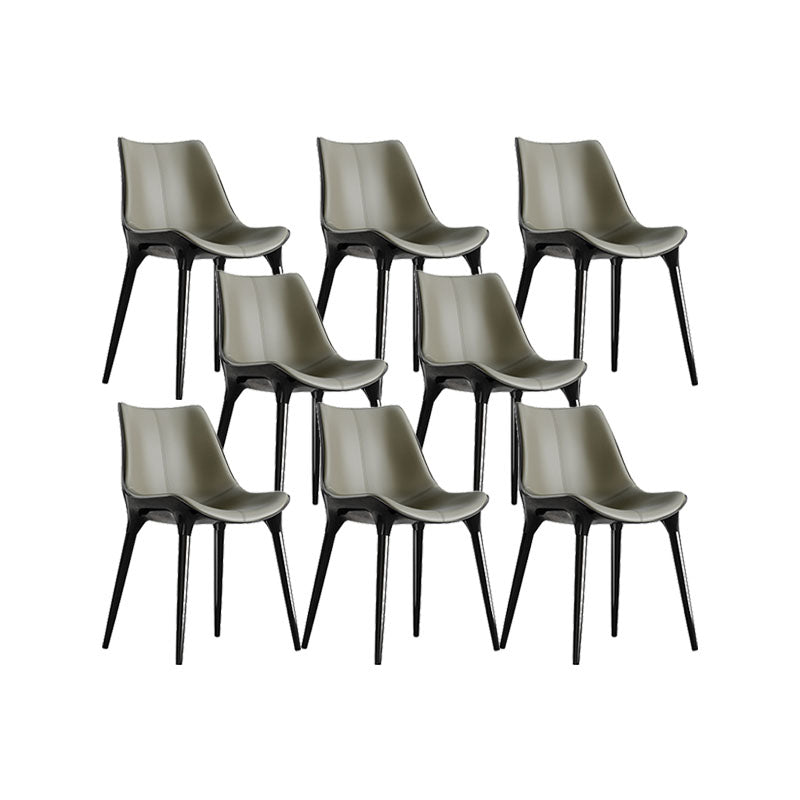 Contemporary Style Chair Metal Dining Room Chair for Dining Room Green 8 Piece Set Clearhalo 'Dining Chairs' 'Dining Tables & Seating' 'dining_chair' 'furn' 'furn_dining_chair' 'Furniture' 'Kitchen & Dining Furniture' 7270975