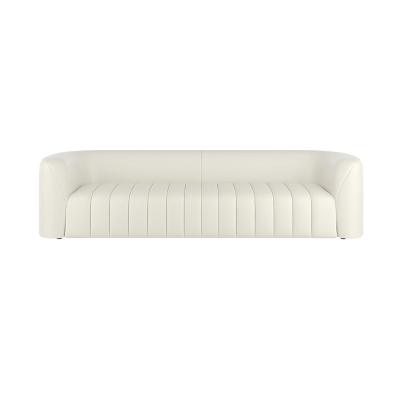 Sofa à bras carrés blancs résistant aux taches pour le salon