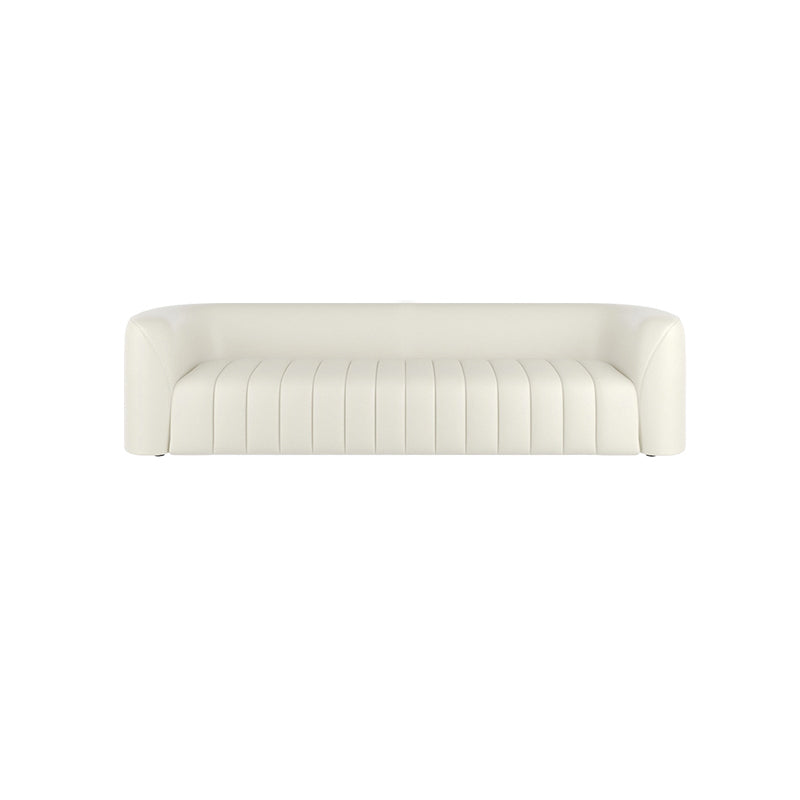 Sofa à bras carrés blancs résistant aux taches pour le salon