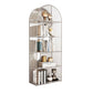 Contemporary Open Back Bookshelf Acrylic Shelf Bookcase with Shelves