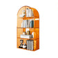 Contemporary Open Back Bookshelf Acrylic Shelf Bookcase with Shelves