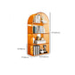 Contemporary Open Back Bookshelf Acrylic Shelf Bookcase with Shelves