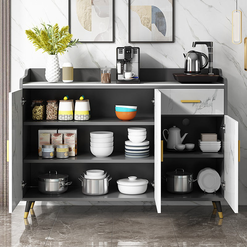 Server da pranzo in pietra di buffet contemporanei con cassetti per soggiorno