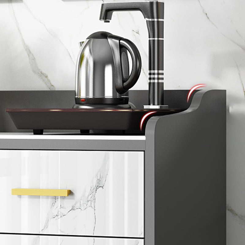 Server da pranzo in pietra di buffet contemporanei con cassetti per soggiorno