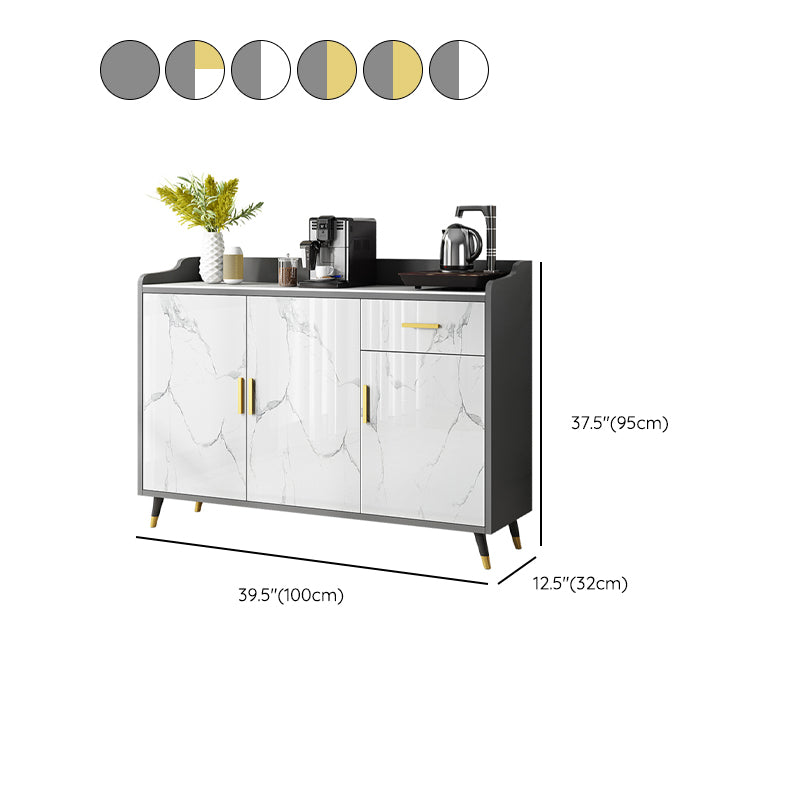 Server da pranzo in pietra di buffet contemporanei con cassetti per soggiorno