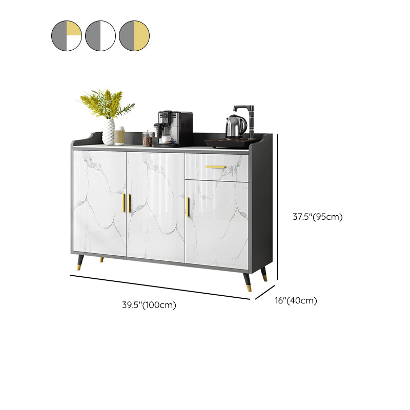 Server da pranzo in pietra di buffet contemporanei con cassetti per soggiorno