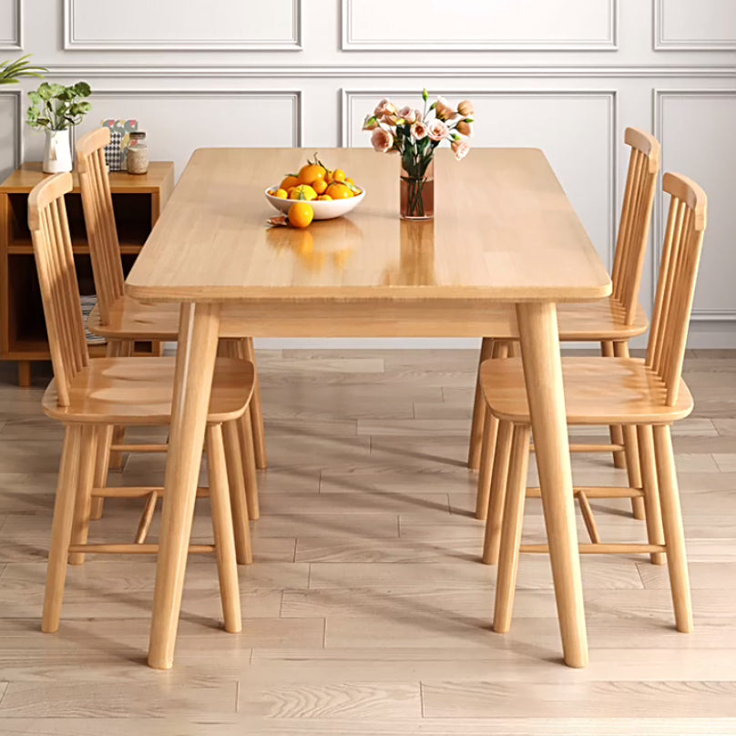 Solid Wood Dining Table Set 1/2/5/7 Pieces Dining Set for Kitchen