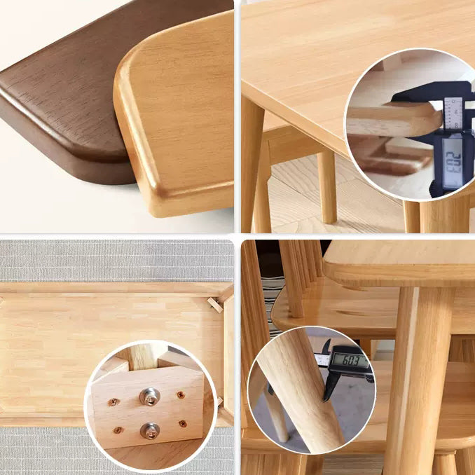 Solid Wood Dining Table Set 1/2/5/7 Pieces Dining Set for Kitchen