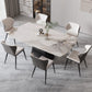 Rectangle Sintered Stone Dining Table Set 1/4/5/7 Pieces Dining Set for Kitchen Clearhalo 'Dining Room Sets' 'Dining Tables & Seating' 'dining_room_set' 'furn' 'furn_dining_room_set' 'Furniture' 'Kitchen & Dining Furniture' 7271648