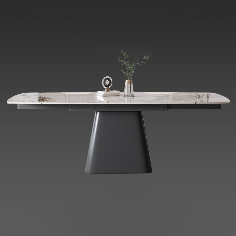 Rectangle Sintered Stone Dining Table Set 1/4/5/7 Pieces Dining Set for Kitchen Clearhalo 'Dining Room Sets' 'Dining Tables & Seating' 'dining_room_set' 'furn' 'furn_dining_room_set' 'Furniture' 'Kitchen & Dining Furniture' 7271653