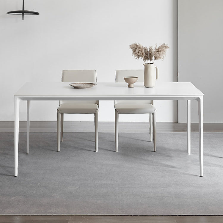 Moderno 1/3/4/5/7 pezzi mobili da pranzo in pietra sinterizzato set in bianco