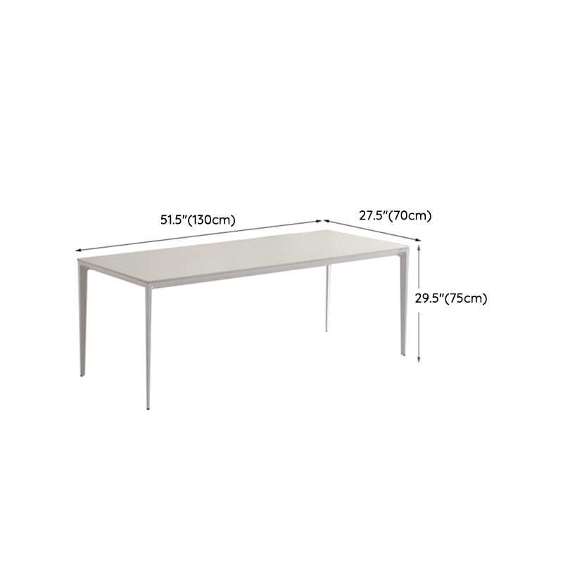 Moderno 1/3/4/5/7 pezzi mobili da pranzo in pietra sinterizzato set in bianco