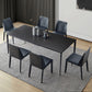 Modern 1/4/5/7 Pieces Furniture Sintered Stone Dining Set in Black