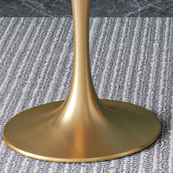 グラムスタイルのダイネットセット1/3/4/5 PCSダイニングチェア付きラウンドストーンダイナーテーブル