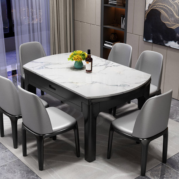 4 Legs Contemporary Dining Room Table Solid Wood Dining Site Table Clearhalo 'Dining Tables & Seating' 'Dining Tables' 'dining_table' 'furn' 'furn_dining_table' 'Furniture' 'Kitchen & Dining Furniture' 7271730