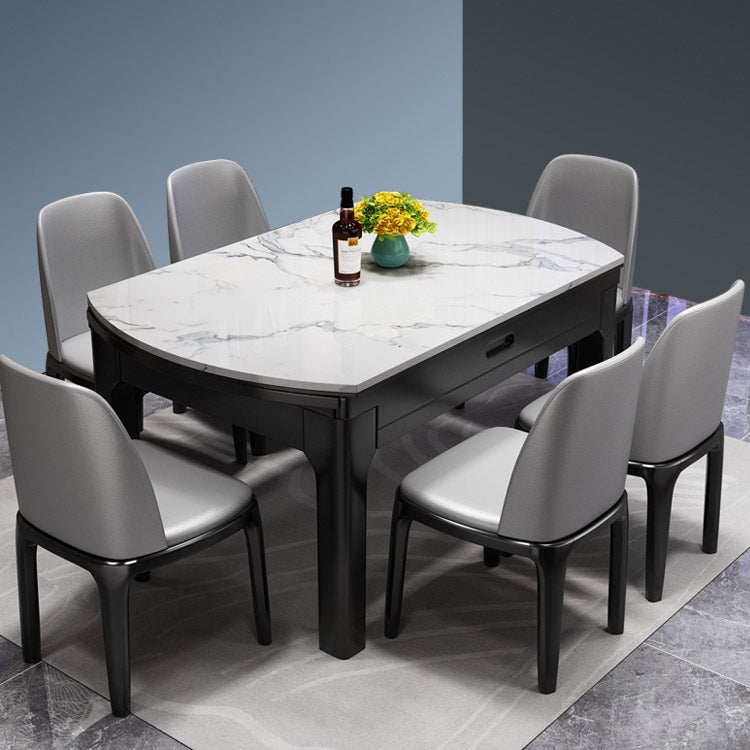 4 Legs Contemporary Dining Room Table Solid Wood Dining Site Table Clearhalo 'Dining Tables & Seating' 'Dining Tables' 'dining_table' 'furn' 'furn_dining_table' 'Furniture' 'Kitchen & Dining Furniture' 7271733