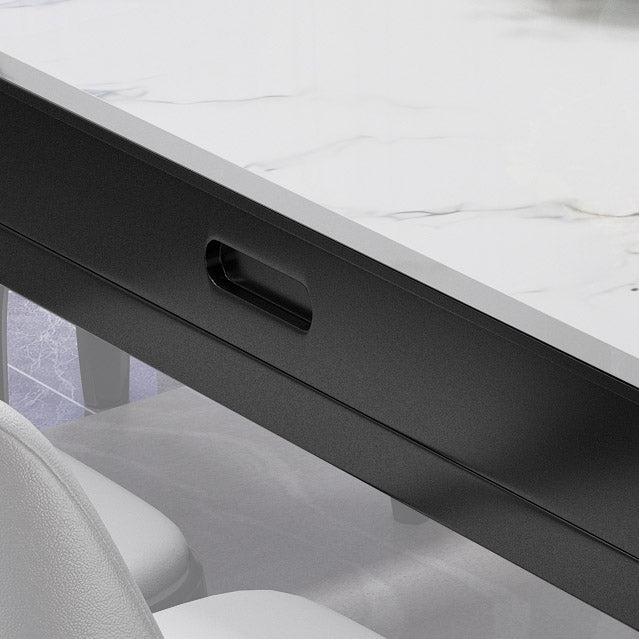 4 Legs Contemporary Dining Room Table Solid Wood Dining Site Table Clearhalo 'Dining Tables & Seating' 'Dining Tables' 'dining_table' 'furn' 'furn_dining_table' 'Furniture' 'Kitchen & Dining Furniture' 7271736