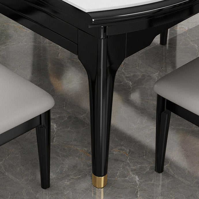 Contemporary Dining Room Table Solid Wood 4 Legs Dining Site Table Clearhalo 'Dining Tables & Seating' 'Dining Tables' 'dining_table' 'furn' 'furn_dining_table' 'Furniture' 'Kitchen & Dining Furniture' 7271751