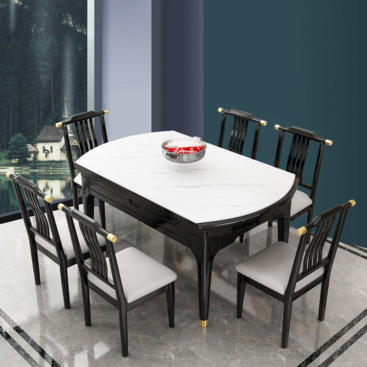 Contemporary Dining Room Table Solid Wood 4 Legs Dining Site Table Clearhalo 'Dining Tables & Seating' 'Dining Tables' 'dining_table' 'furn' 'furn_dining_table' 'Furniture' 'Kitchen & Dining Furniture' 7271753