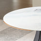 Contemporary Dining Table Stone and Solid Wood Dinette Table Clearhalo 'Dining Tables & Seating' 'Dining Tables' 'dining_table' 'furn' 'furn_dining_table' 'Furniture' 'Kitchen & Dining Furniture' 7271805
