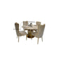 White and Gold Dinner Room Kitchen Table Traditional Luxury Dining Table Clearhalo 'Dining Tables & Seating' 'Dining Tables' 'dining_table' 'furn' 'furn_dining_table' 'Furniture' 'Kitchen & Dining Furniture' 7271850