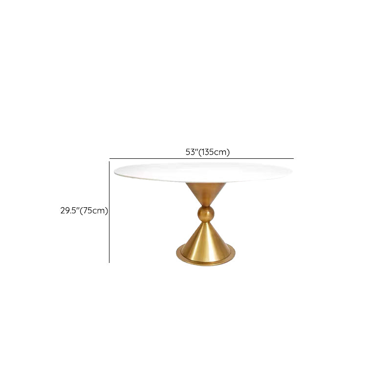 White and Gold Dinner Room Kitchen Table Traditional Luxury Dining Table Clearhalo 'Dining Tables & Seating' 'Dining Tables' 'dining_table' 'furn' 'furn_dining_table' 'Furniture' 'Kitchen & Dining Furniture' 7271851