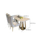 White and Gold Dinner Room Kitchen Table Traditional Luxury Dining Table Clearhalo 'Dining Tables & Seating' 'Dining Tables' 'dining_table' 'furn' 'furn_dining_table' 'Furniture' 'Kitchen & Dining Furniture' 7271852