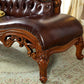 Traditional Brown Birch Accent Chair One Armed Rolled Arms Chaise Clearhalo 'Chairs & Seating' 'Chaise Lounge' 'chaise_lounge' 'furn' 'furn_chaise_lounge' 'Furniture' 'Living Room Furniture' 7272003