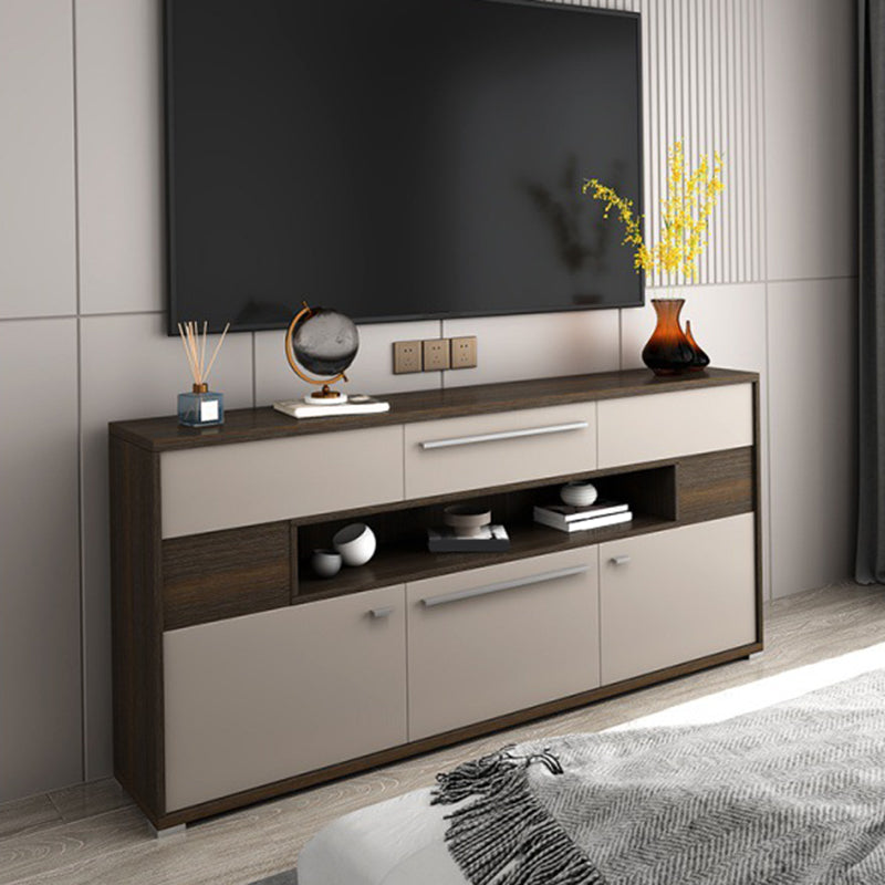 Moderna console TV multimediale Console porta TV in legno con 6 cassetti