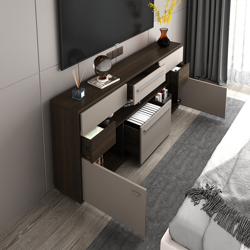 Moderna console TV multimediale Console porta TV in legno con 6 cassetti