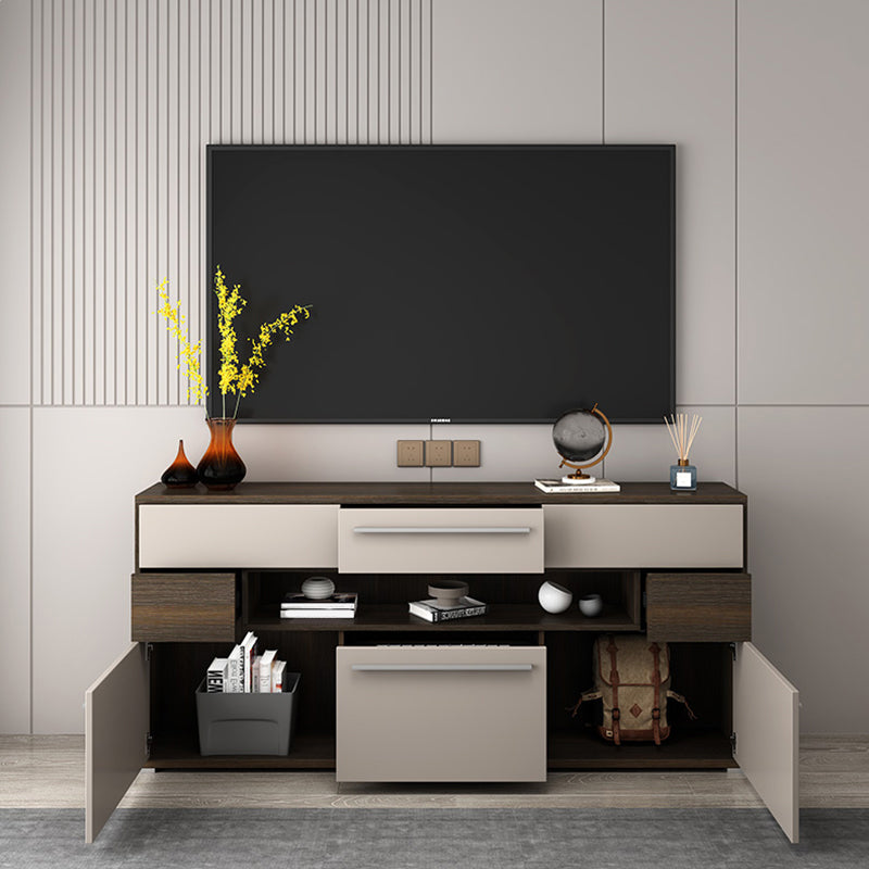 Moderna console TV multimediale Console porta TV in legno con 6 cassetti
