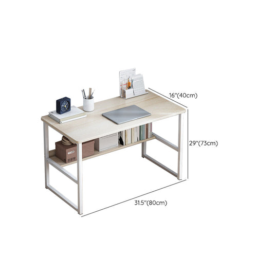 Rectangular Home Office Desk Modern H-Shape Base Writing Desk , 28.7" H