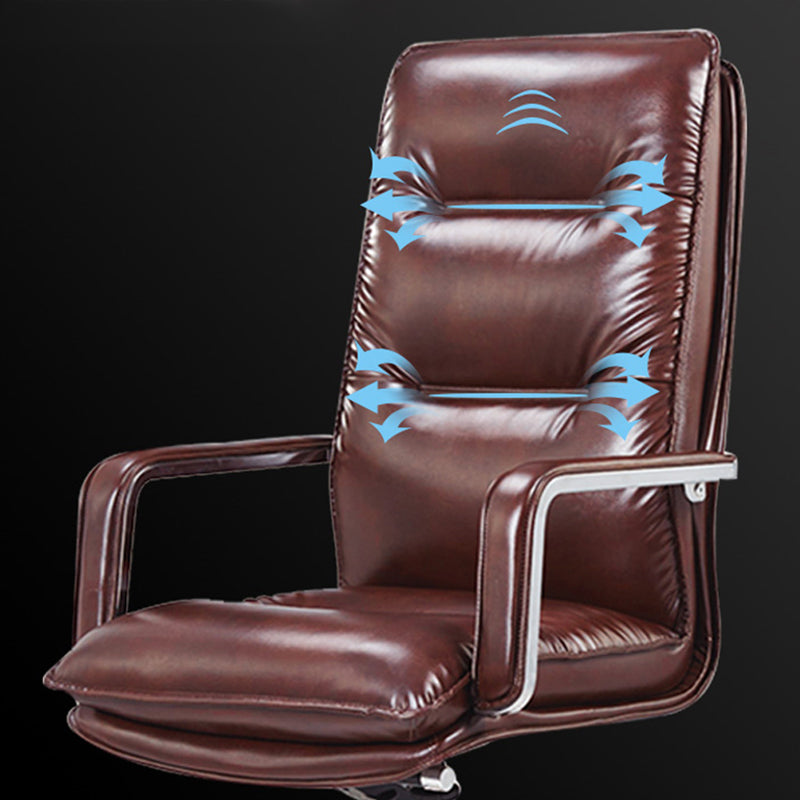 Chaise de bureau à toboggan moderne Armoines rembourrées sans chaise de bureau en cuir pénible