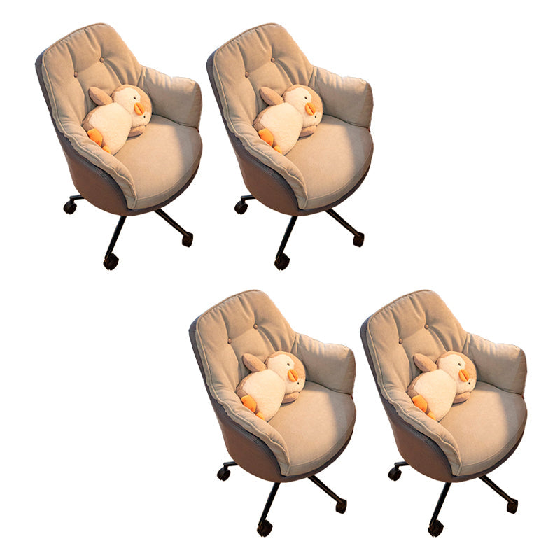 Chaise de bureau moderne sans bras sans chaise ergonomique pénible avec roues