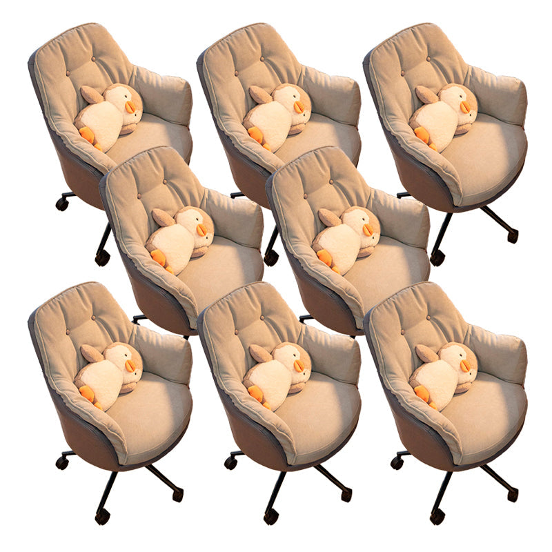 Chaise de bureau moderne sans bras sans chaise ergonomique pénible avec roues