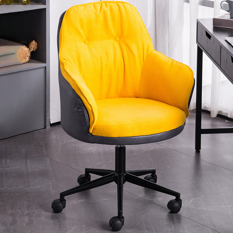 Chaise de bureau moderne sans bras sans chaise ergonomique pénible avec roues