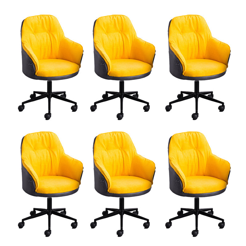 Chaise de bureau moderne sans bras sans chaise ergonomique pénible avec roues