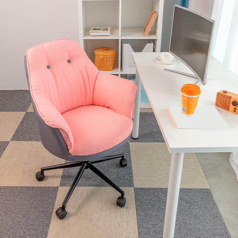 Chaise de bureau moderne sans bras sans chaise ergonomique pénible avec roues