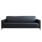 29" Wide Contemporary Sofa Black Stationary Seating for Living Room
